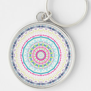 Chaveiro mandala colorida