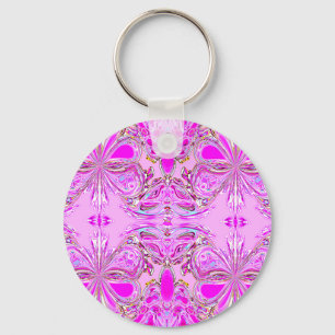 Chaveiro "Mandala cor-de-rosa da borboleta "