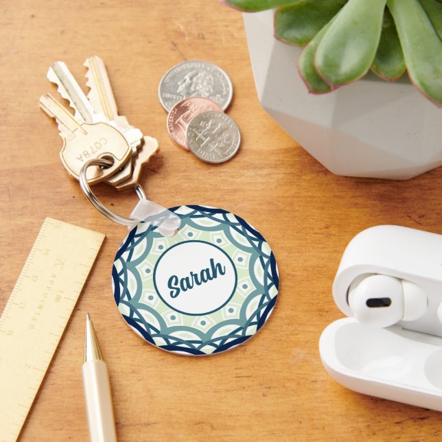 Chaveiro Mandala Dream (Cinza/Verde) (Mesa)