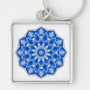 Chaveiro Mandala em azul