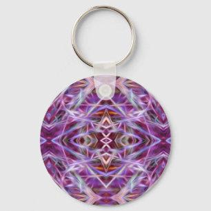 Chaveiro Mandala Gráfico Rosa