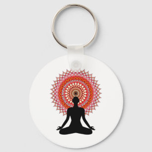 Chaveiro Mandala Marroquino de Yoga Design Sentado, present
