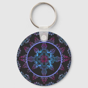 Chaveiro Mandala Night Flower