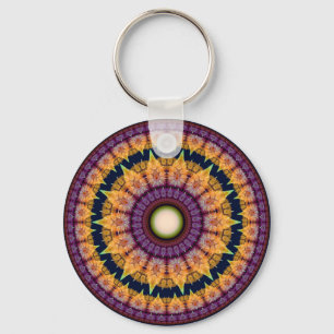Chaveiro Mandala ornamentado colorida