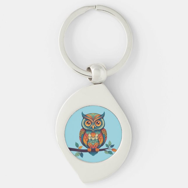 Chaveiro Mandala Owl (Frente)