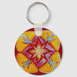 Chaveiro Mandala Peace 5,7 cm Toque de Tecla Básica