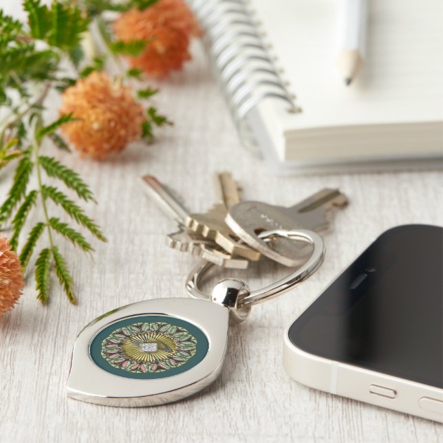 Chaveiro Mandala Radiante: A Joia dos Elementos (Lateral)