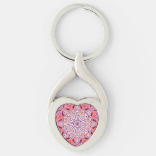 Chaveiro mandala rosa fofa