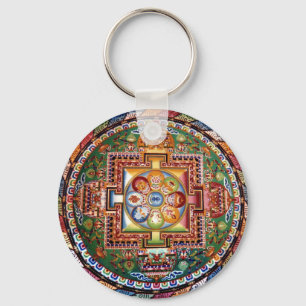Chaveiro Mandala Tantric tibetana do budismo do vintage