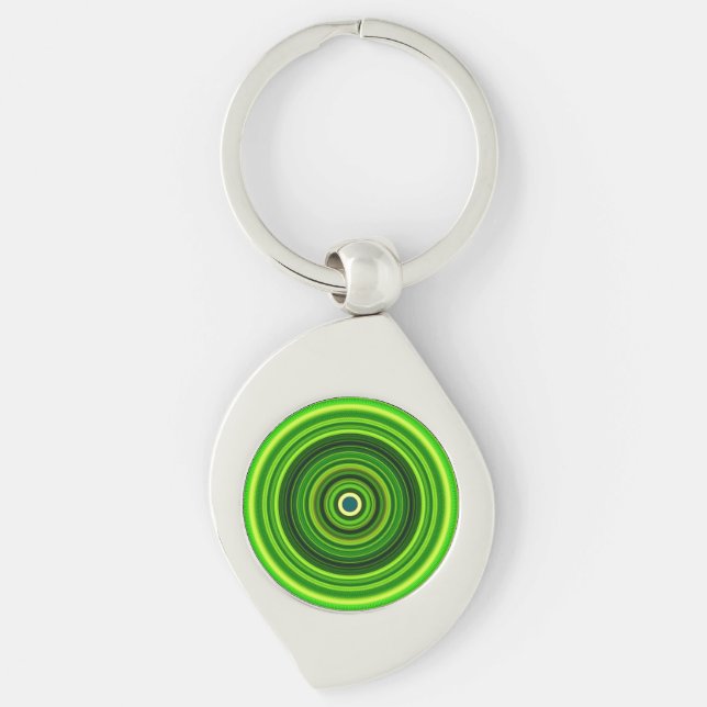 Chaveiro Mandala Verde Geométrico- 25436 (Frente)