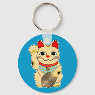 Chaveiro Maneki Dourado Neko