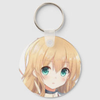 Manga de anime de olhos verdes, menina loira