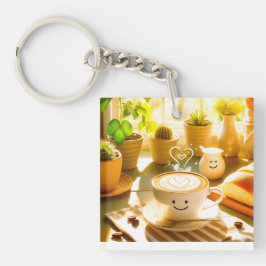 Chaveiro Manhã de Cappuccino pacífica e encantadora