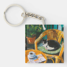 Chaveiro Manhã de Domingo Preguiçosa | Pintura para gatos e