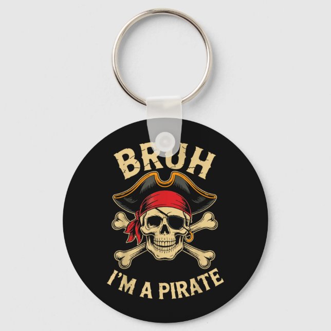 Chaveiro Mano Eu Sou Um Fantasme de Pirata Halloween (Frente)