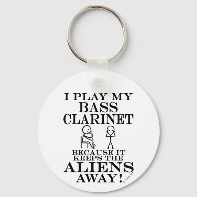 Chaveiro Mantém Os Aliens Longe Da Clarinet (Frente)