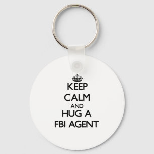 Chaveiro Mantenha a calma e abrace um agente do FBI