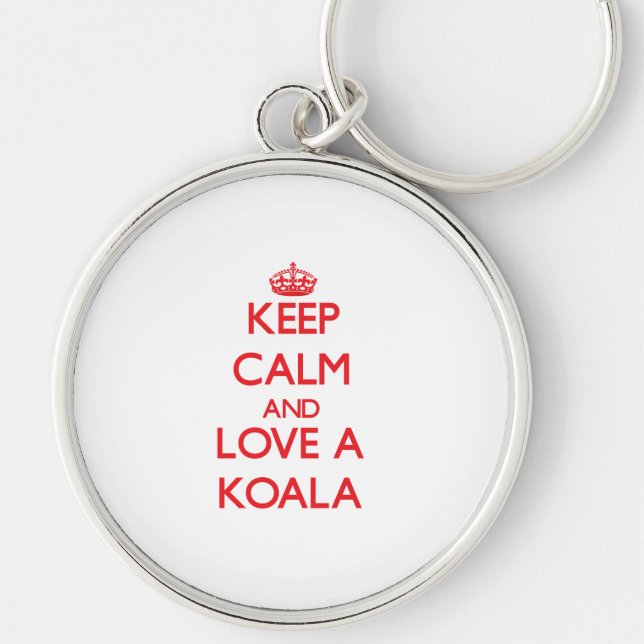 Chaveiro Mantenha a calma e ame um Koala (Frente)