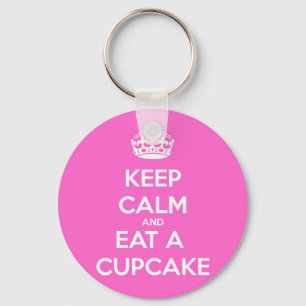 Chaveiro Mantenha a calma e coma um Cupcake