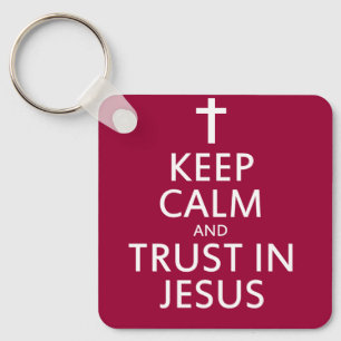 Chaveiro Mantenha a Calma e confie em Jesus