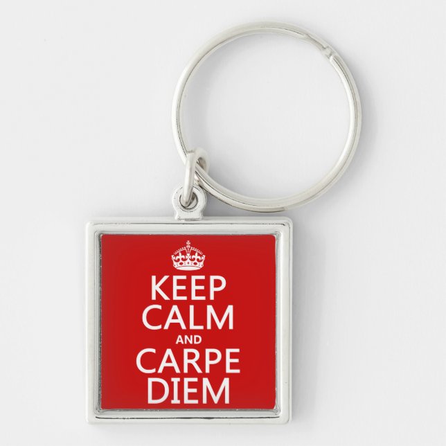 Chaveiro Mantenha a calma e o Carpe Diem (Frente)