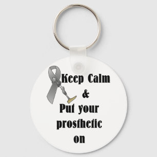 Chaveiro Mantenha a calma e pnha seu protético sobre