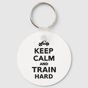 Chaveiro Mantenha a calma e treine o duro