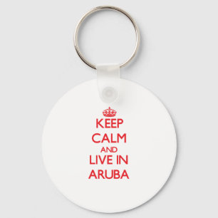 Chaveiro Mantenha a calma e viva em Aruba