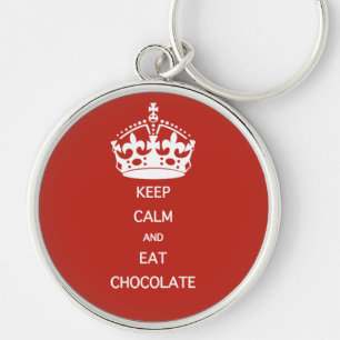 CHAVEIRO MANTENHA A CALMA PARA COMER O CHOCOLATE