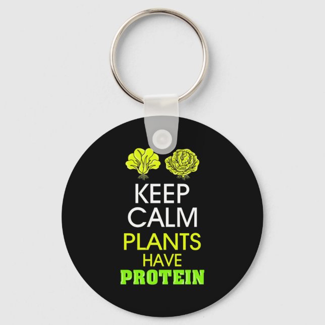 Chaveiro Mantenha As Plantas Calmas Com Proteína (Frente)