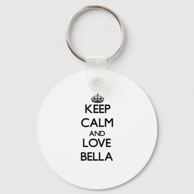 Chaveiro Mantenha calma e ame Bella (Frente)