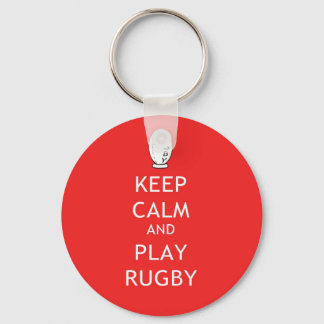 Chaveiro Mantenha calma e jogue rugby