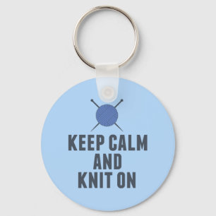 Chaveiro Mantenha Calma Knit Em Coisas Engraçadas