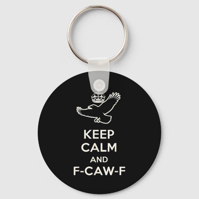 Chaveiro Mantenha Calmo E F-caw-f Corvo Presente Divertido  (Frente)