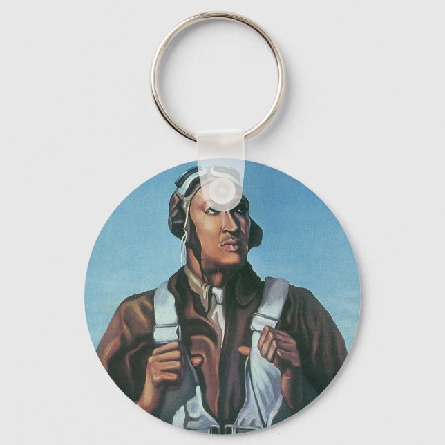 Chaveiro Mantenha-Nos Voando ~ Avião Tuskeege (Frente)