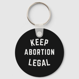 Chaveiro Mantenha o aborto - Letras de Bloco Branco Legais