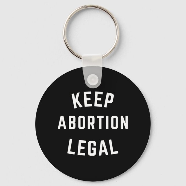 Chaveiro Mantenha o aborto - Letras de Bloco Branco Legais (Frente)