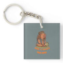 Mantenha o Capivara Groovy Fofo Personalizado Retr
