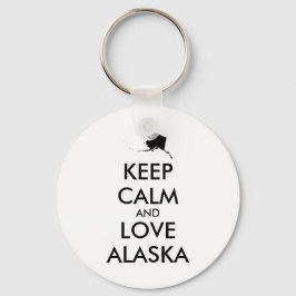 Chaveiro MANTER CALM e AMAR ALASKA personalizáveis