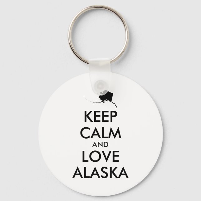 Chaveiro MANTER CALM e AMAR ALASKA personalizáveis (Frente)