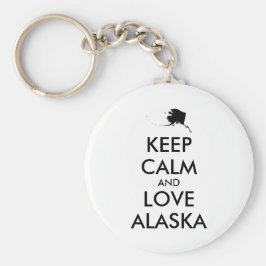 Chaveiro MANTER CALM e AMAR ALASKA personalizáveis