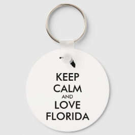 Chaveiro MANTER CALM e AMAR FLORIDA personalizável