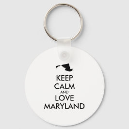 Chaveiro MANTER CALM e AMAR MARYLAND personalizáveis