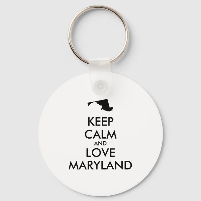 Chaveiro MANTER CALM e AMAR MARYLAND personalizáveis (Frente)