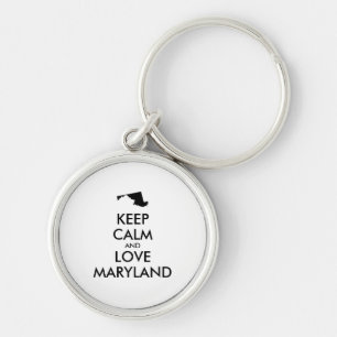 Chaveiro MANTER CALM e AMAR MARYLAND personalizáveis