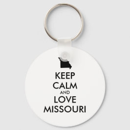 Chaveiro MANTER CALM e AMAR MISSOURI personalizáveis