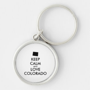 Chaveiro MANTER CALM e AMOR COLORADO personalizáveis