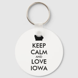 Chaveiro Manter CALM e AMOR personalizáveis IOWA