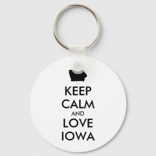 Chaveiro Manter CALM e AMOR personalizáveis IOWA