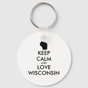 Chaveiro MANTER CALM e AMOR personalizáveis WISCONSIN